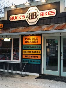 Seabook Bike Rentals Bucks Bikes Storefront Sign
