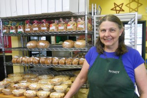 Baker Nancy Lachel displays her baked goods at the Grays Harbor Farmers Market.