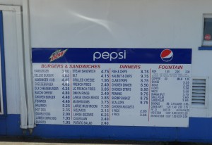 Hum-Dinger menu