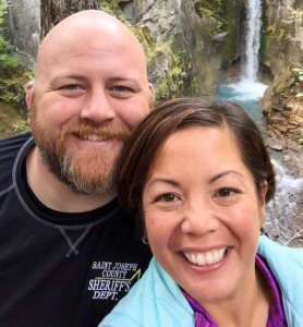 Claudette and her husband Scott took this selfie earlier this year in Mount Rainier National Park.