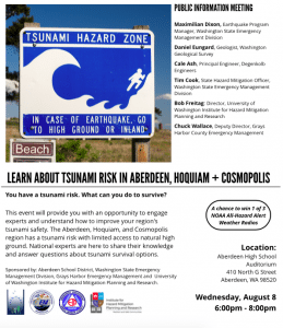 Tsunami Survival Options @ Aberdeen High School Auditorium | Aberdeen | Washington | United States