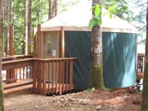 where to camp Montesano Yurt at Coho via USFS