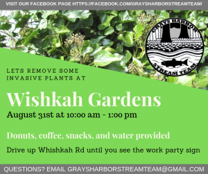 Wishkah Gardens Invasive Removal Work Party @ Long Swamp Boat Launch