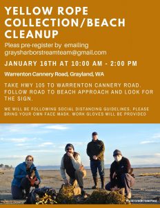 Yellow Rope Collection/Beach Cleanup @ Westport/Grayland