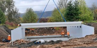 Chehalis-Reservation oakville-installation-of-Fast-Cast-Bridge