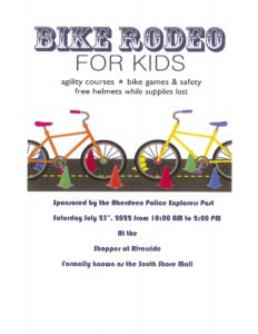 Bike Rodeo for Kids @ Parking Lot at former Shoppes at Riverside or South Shore Mall