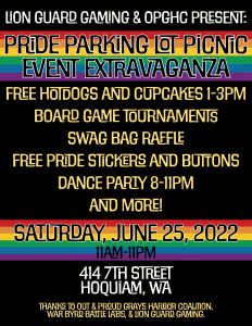 Pride Parking Lot Picnic Event Extravaganza @ Lion Guard Gaming