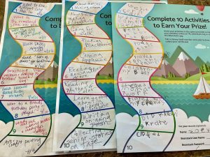 Summer Library Program activity log