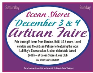 Artisan Faire @ Ocean Shores Lions Club
