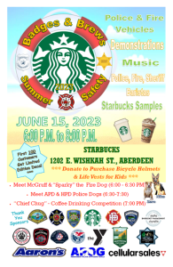 Badges & Brews Summer Safety @ Starbucks