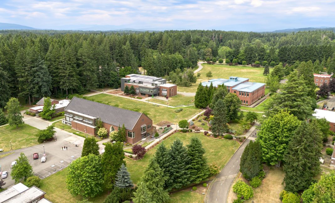 Saint Martin's University campus aerial shot